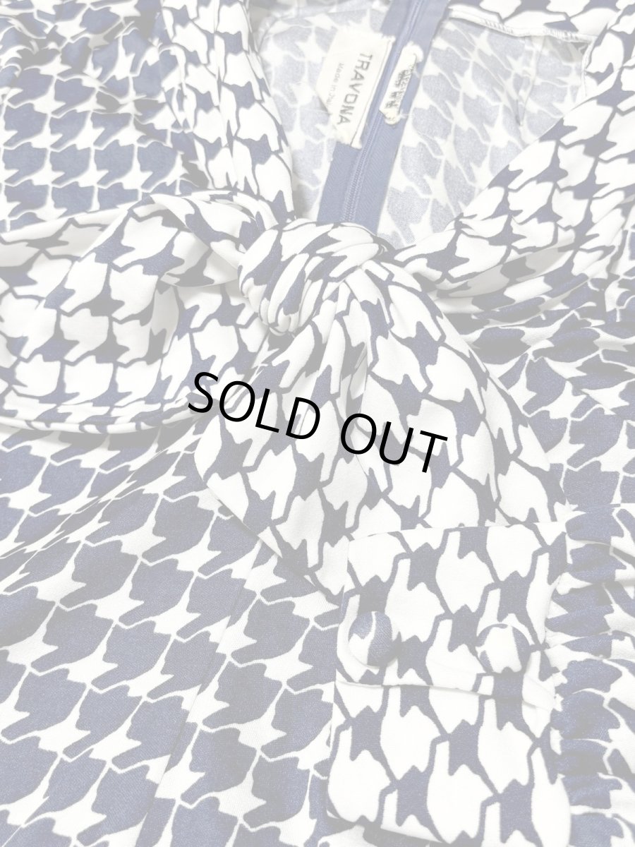 画像10: Italy製 リボンタイ レトロ ヨーロッパ古着 ヴィンテージワンピース (10)