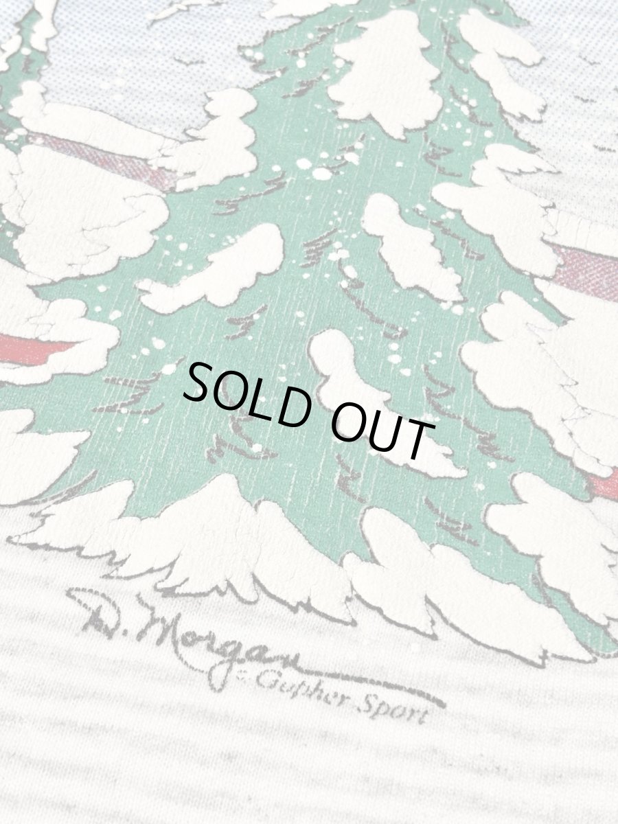 画像9: 雪景色 ボーダー タートルネック レトロ USA古着 ヴィンテージスウェット (9)