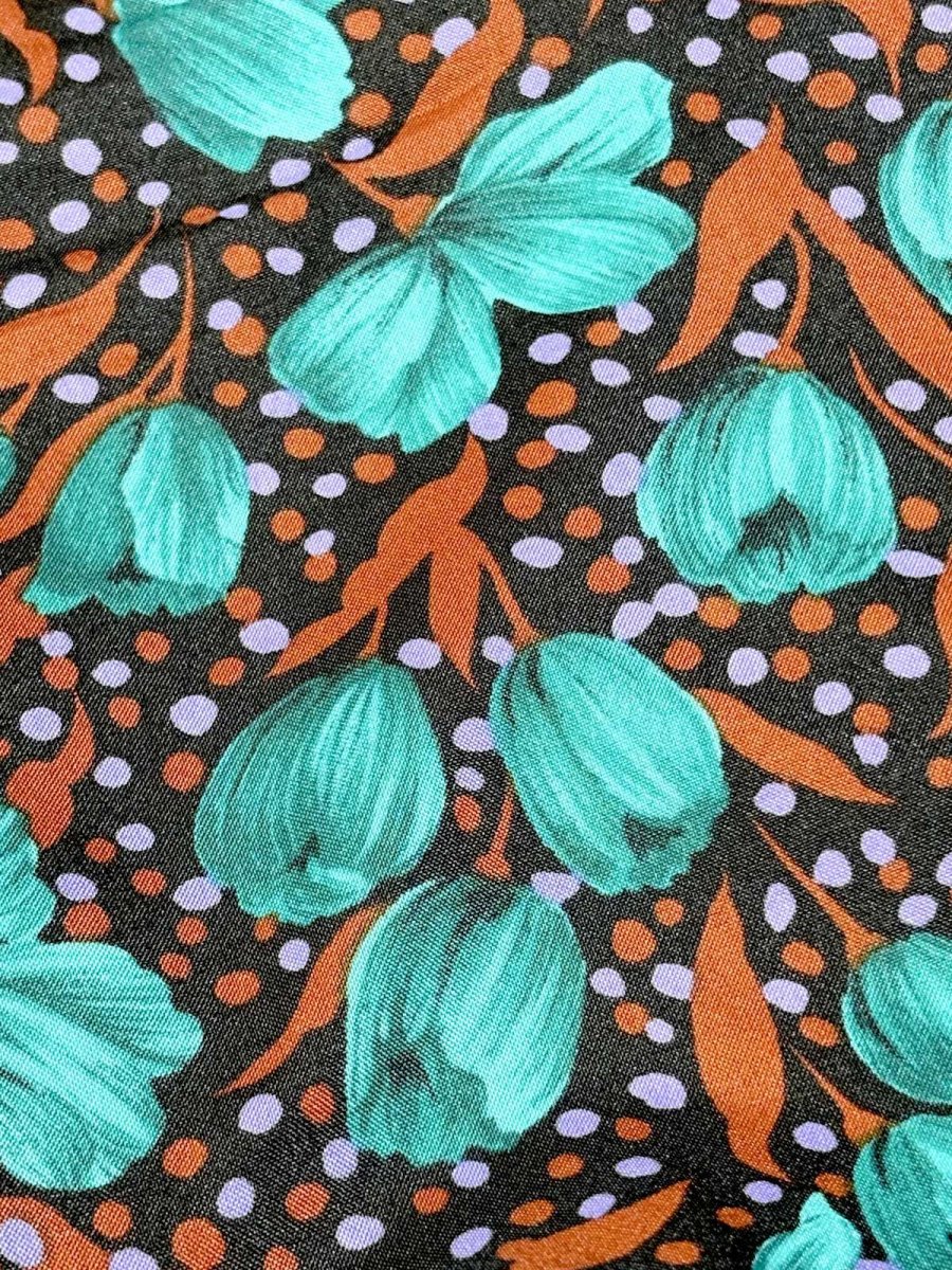 画像12: 【2500円均一対象商品】花柄 ドット レース襟 レトロ USA古着 ヴィンテージワンピース (12)