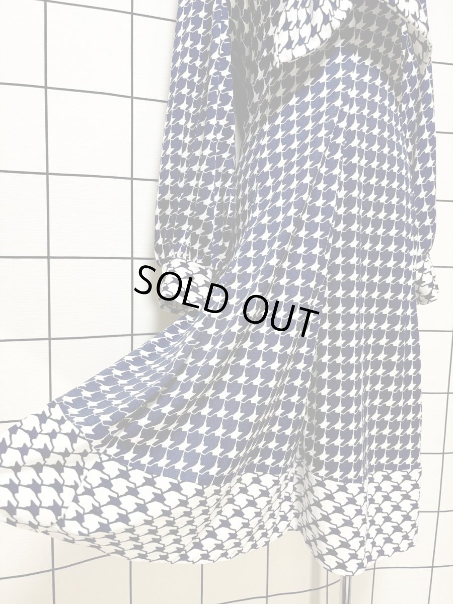 画像9: Italy製 リボンタイ レトロ ヨーロッパ古着 ヴィンテージワンピース (9)