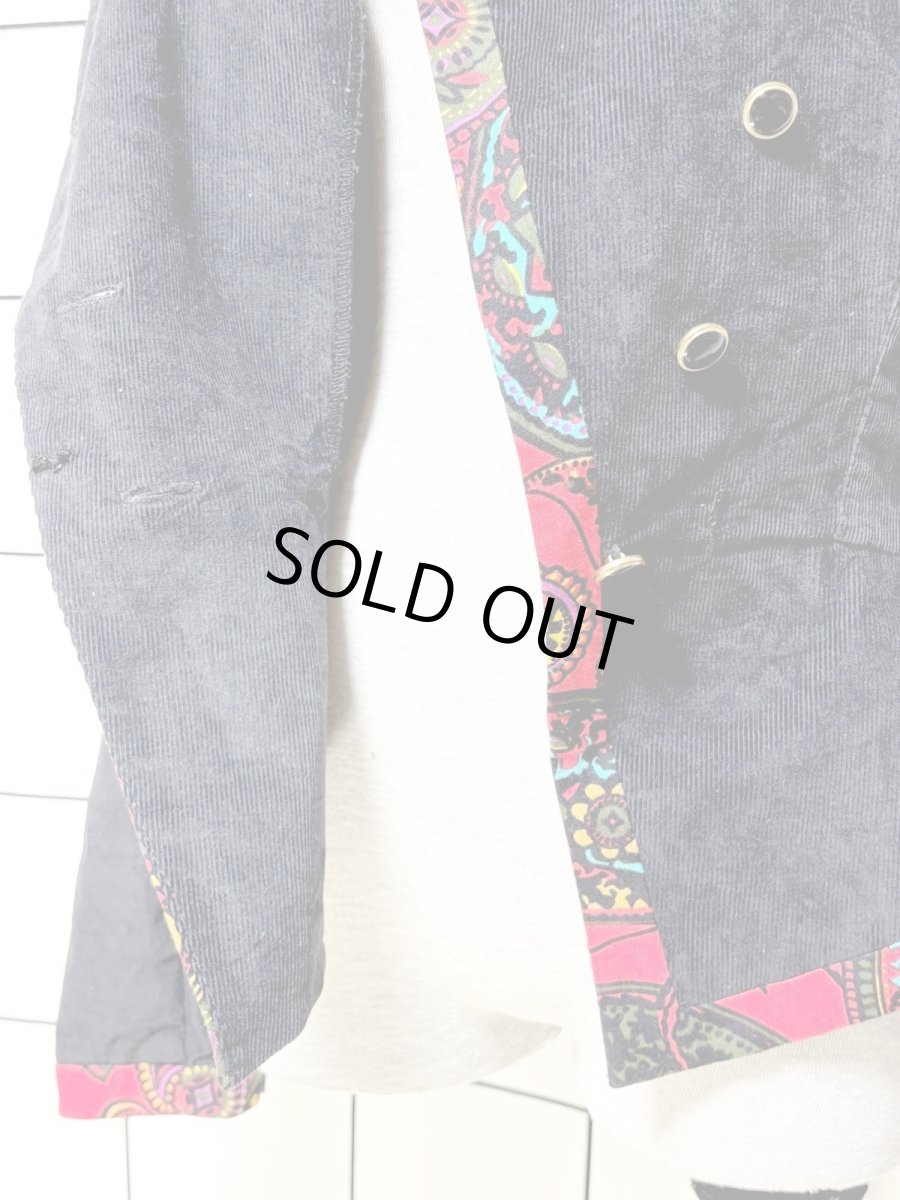 画像10: コーデュロイ ブラック レトロ USA古着 ヴィンテージジャケット (10)