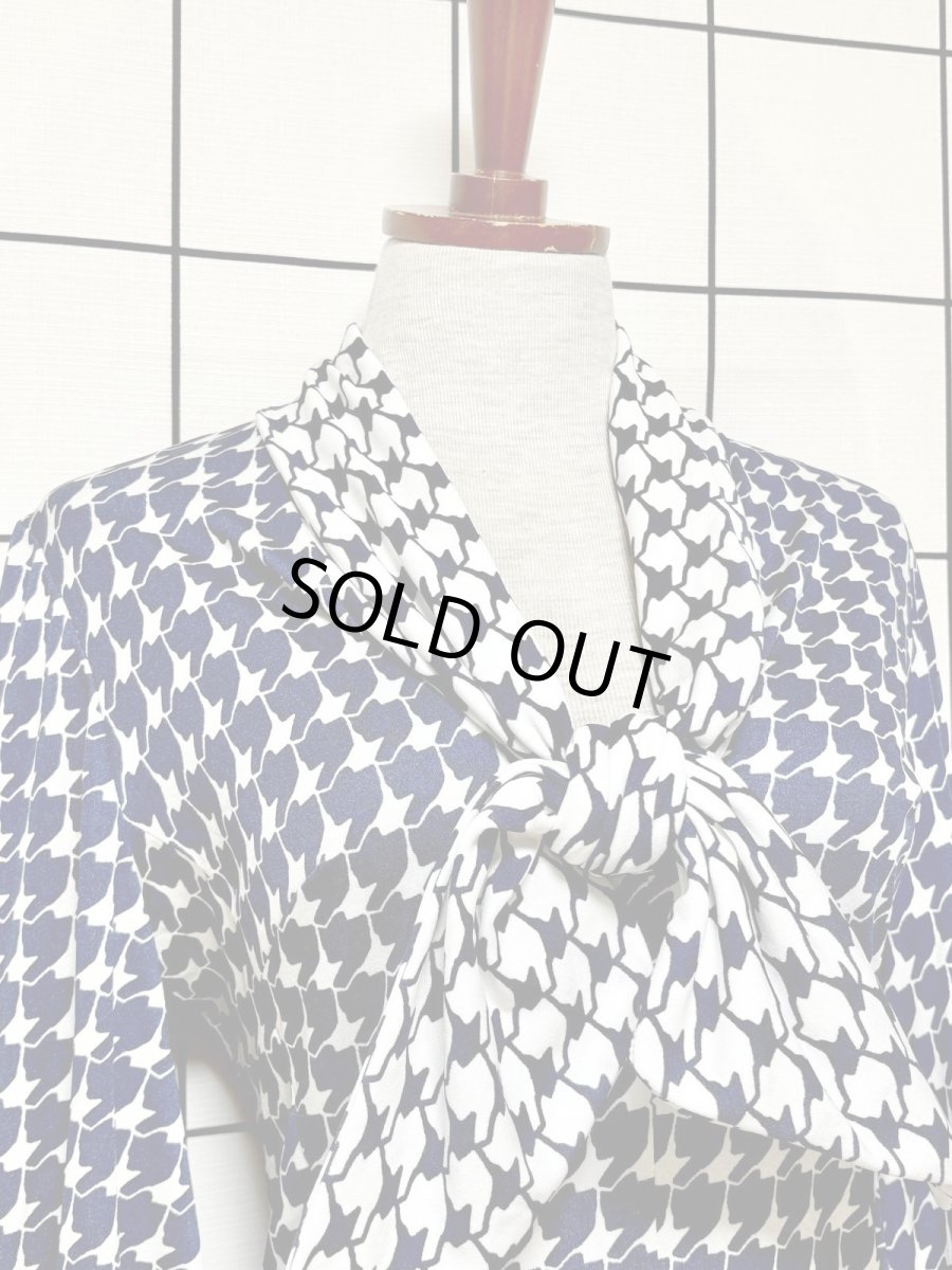 画像5: Italy製 リボンタイ レトロ ヨーロッパ古着 ヴィンテージワンピース (5)