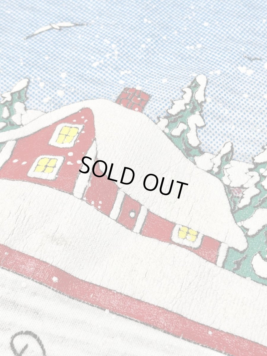 画像10: 雪景色 ボーダー タートルネック レトロ USA古着 ヴィンテージスウェット (10)