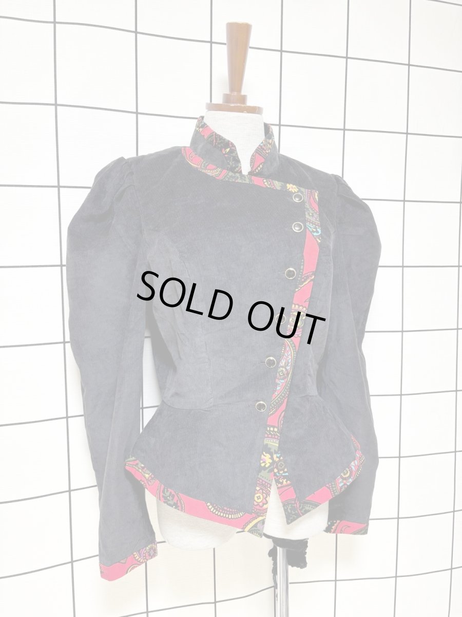 画像3: コーデュロイ ブラック レトロ USA古着 ヴィンテージジャケット (3)