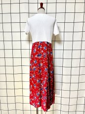 画像2: 花柄切り替えし レトロ USA古着 ヴィンテージワンピース (2)