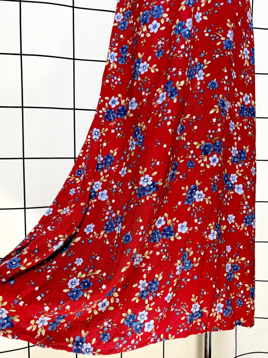 画像9: 花柄切り替えし レトロ USA古着 ヴィンテージワンピース (9)