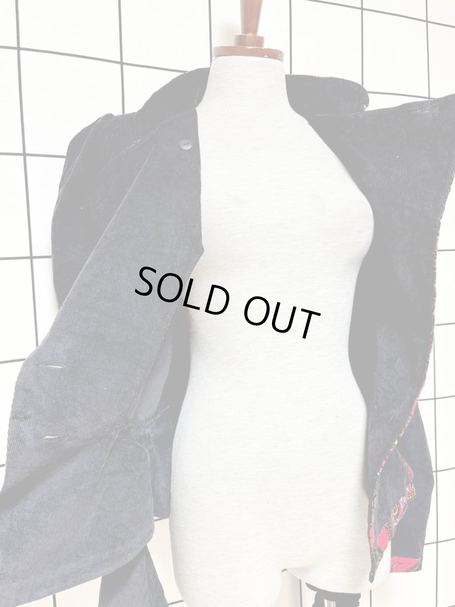 画像11: コーデュロイ ブラック レトロ USA古着 ヴィンテージジャケット (11)