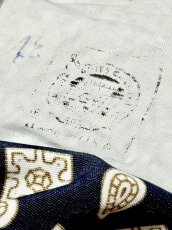 画像14: プリーツ切り替え ペイズリー ネイビー UNIONMADE ウエストゴム レトロ USA古着 ヴィンテージワンピース (14)