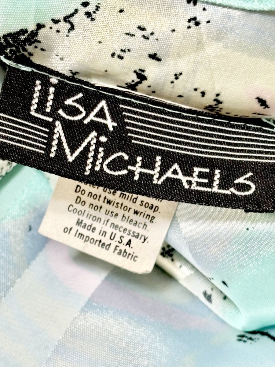 画像14: 【2500円均一対象商品】プリーツ切り替え ストライプ柄 レトロ USA古着 ヴィンテージワンピース (14)