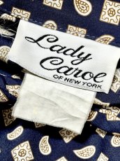 画像13: プリーツ切り替え ペイズリー ネイビー UNIONMADE ウエストゴム レトロ USA古着 ヴィンテージワンピース (13)