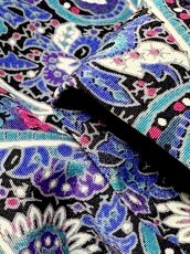画像12: プリーツ切り替え ペイズリー ウエストゴム レトロ USA古着 ヴィンテージワンピース (12)