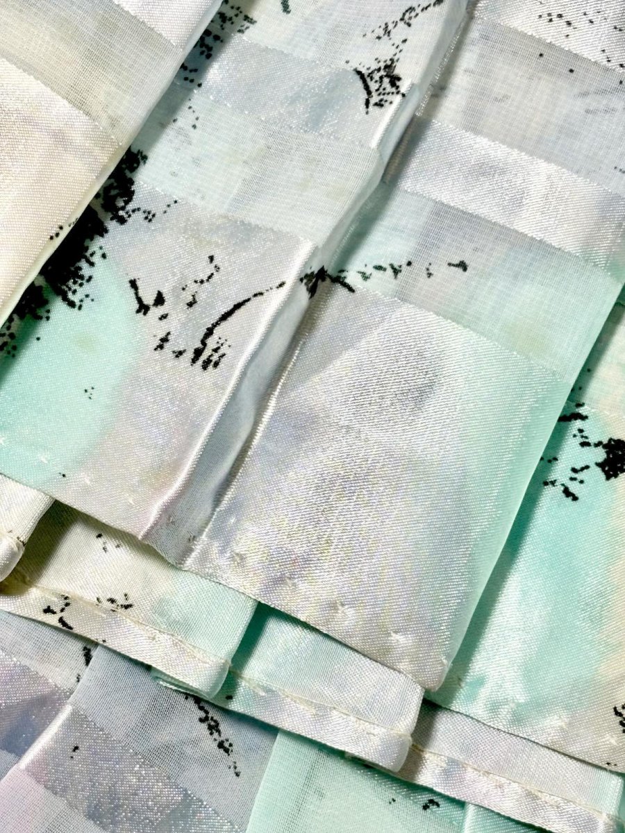 画像15: 【2500円均一対象商品】プリーツ切り替え ストライプ柄 レトロ USA古着 ヴィンテージワンピース (15)