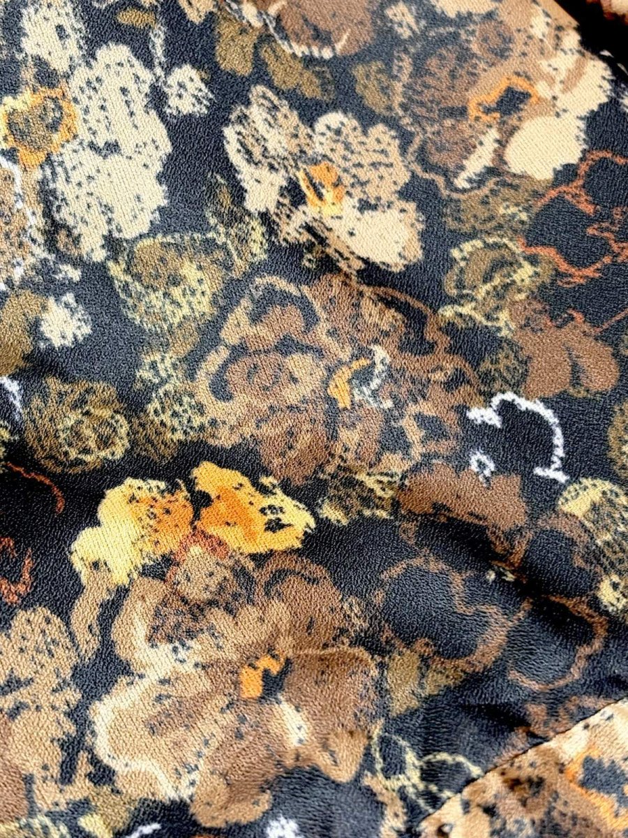 画像13: プリーツ切り替え 花柄 レトロ ヨーロッパ古着 ヴィンテージワンピース (13)