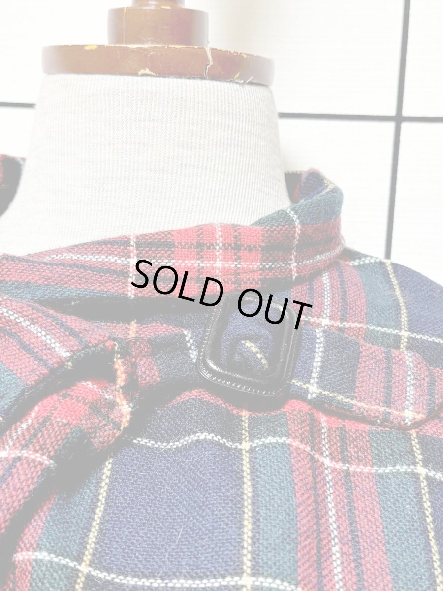 画像8: トラッド TRAD チャック柄 レトロ USA古着 ヴィンテージポンチョ (8)