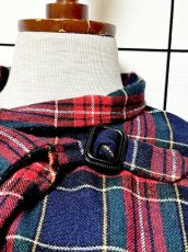 画像8: トラッド TRAD チャック柄 レトロ USA古着 ヴィンテージポンチョ (8)