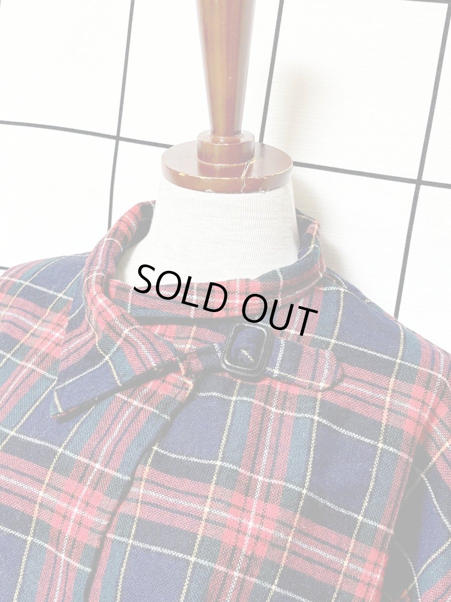 画像4: トラッド TRAD チャック柄 レトロ USA古着 ヴィンテージポンチョ (4)