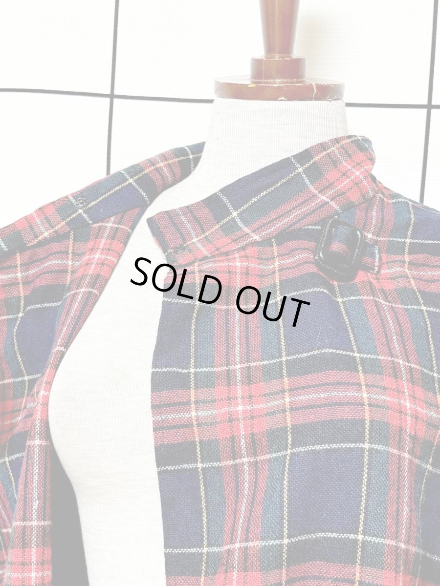 画像9: トラッド TRAD チャック柄 レトロ USA古着 ヴィンテージポンチョ (9)