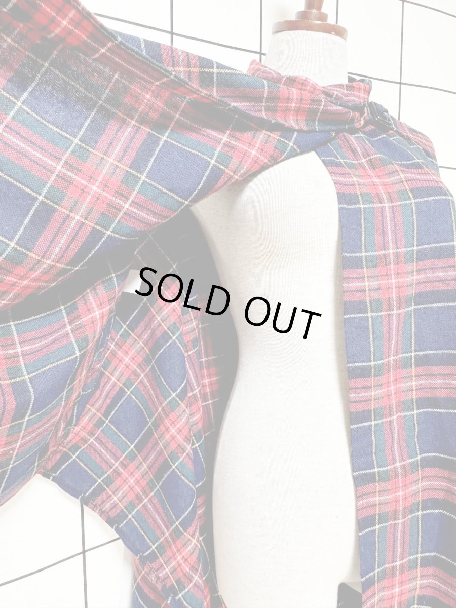 画像7: トラッド TRAD チャック柄 レトロ USA古着 ヴィンテージポンチョ (7)