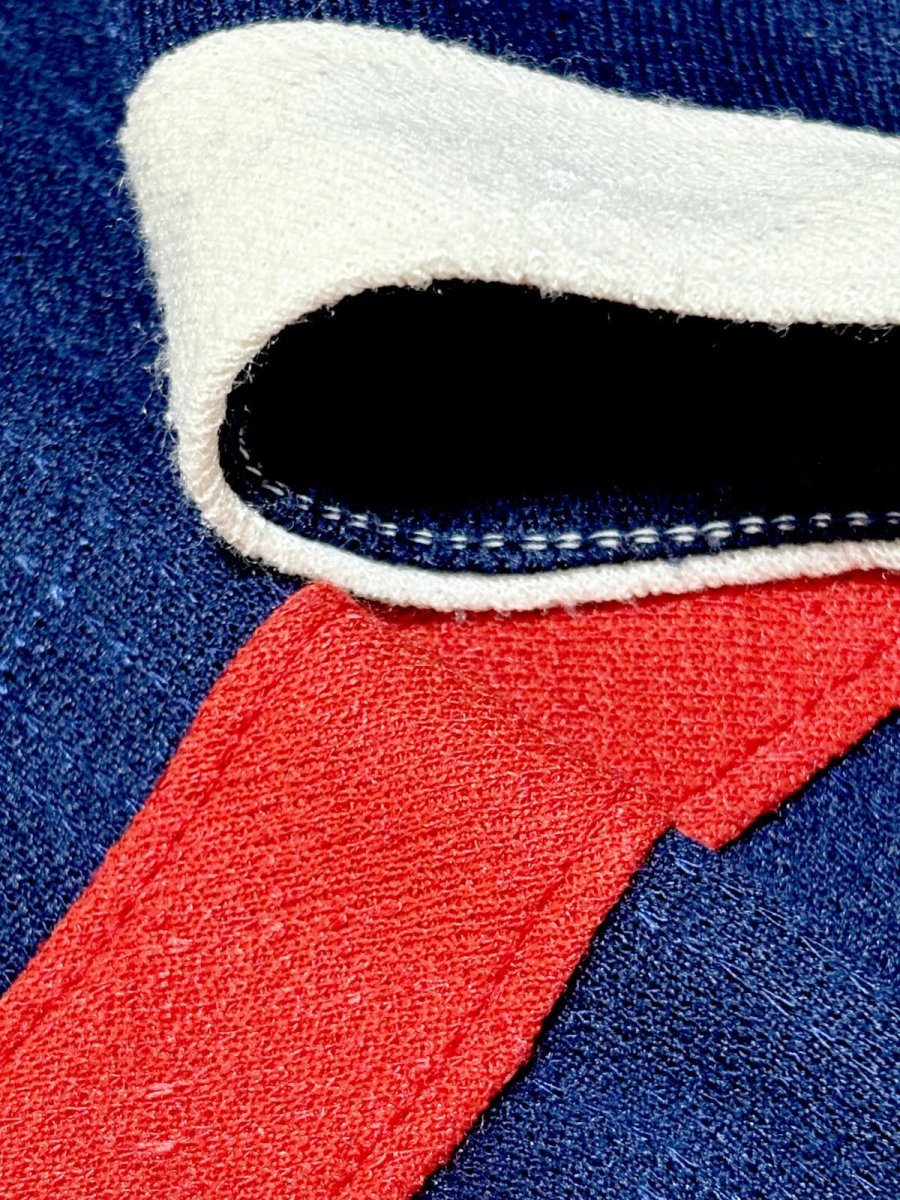 画像8: ショート丈 トリコロール ボーダー 羽織り UNIONMADE レトロ USA古着 半袖 ヴィンテージジャケット (8)