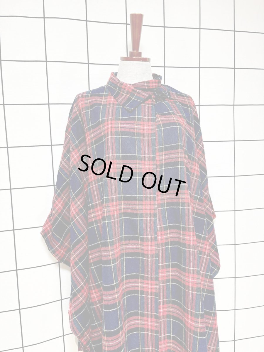 画像3: トラッド TRAD チャック柄 レトロ USA古着 ヴィンテージポンチョ (3)