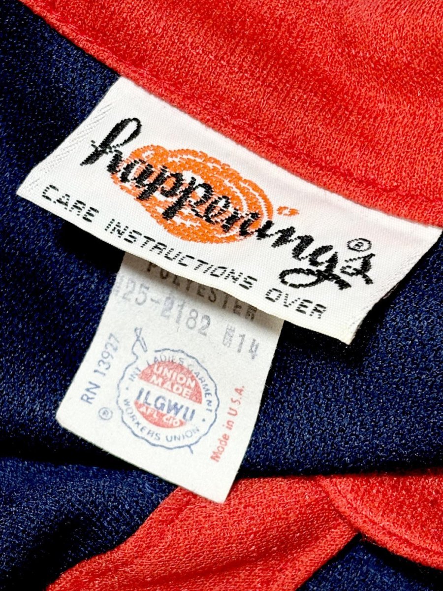 画像9: ショート丈 トリコロール ボーダー 羽織り UNIONMADE レトロ USA古着 半袖 ヴィンテージジャケット (9)