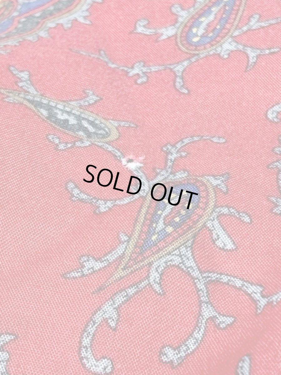 画像13: ペイズリー柄 レッド UNIONMADE ウエストゴム レトロ USA古着 ヴィンテージオールインワン (13)