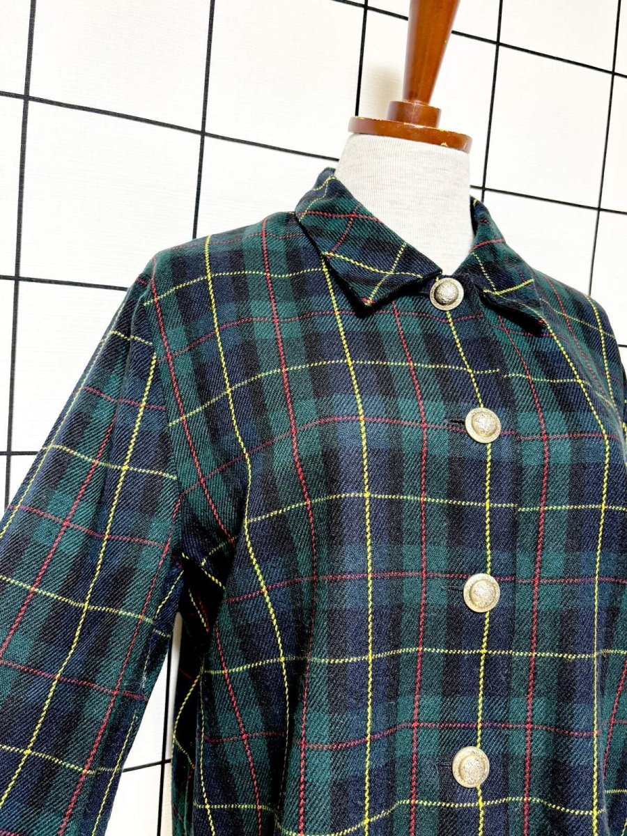 画像6: チェック柄 レトロ USA古着 ヴィンテージジャケット (6)