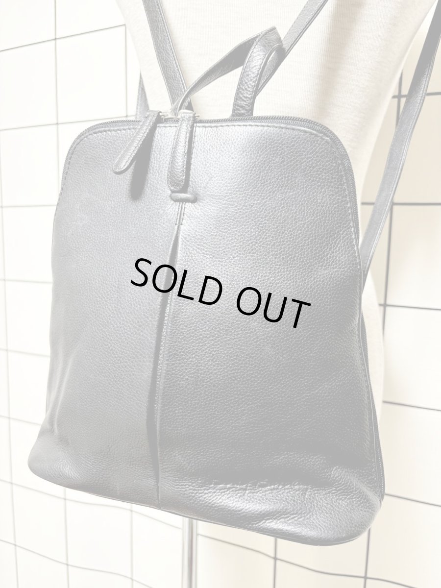 画像1: レザー ブラック レディース レトロ古着 ヴィンテージ 鞄 リュック (1)