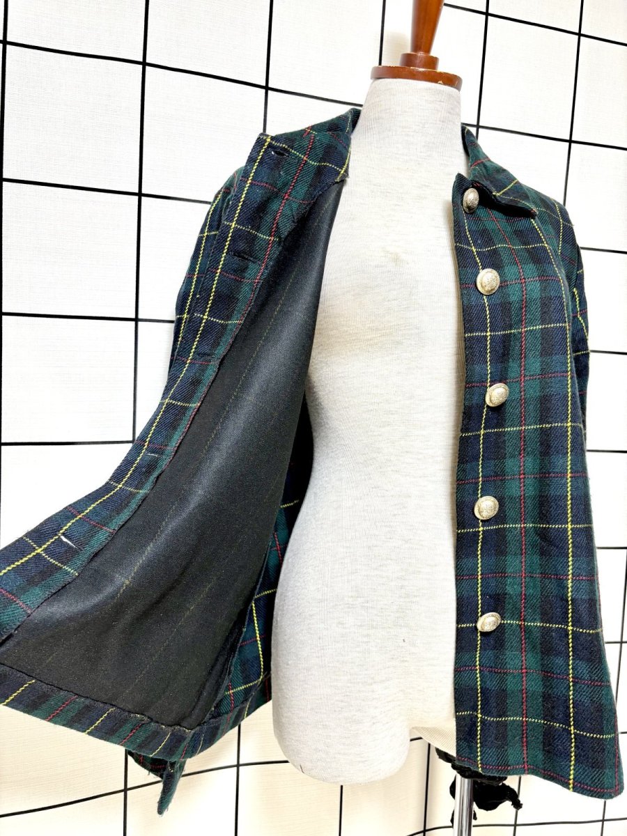 画像8: チェック柄 レトロ USA古着 ヴィンテージジャケット (8)