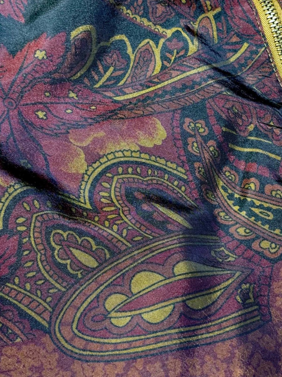 画像12: マルチ柄 ハイネック ジップアップ USA古着 ジャンパー ブルゾン ヴィンテージナイロンジャケット (12)