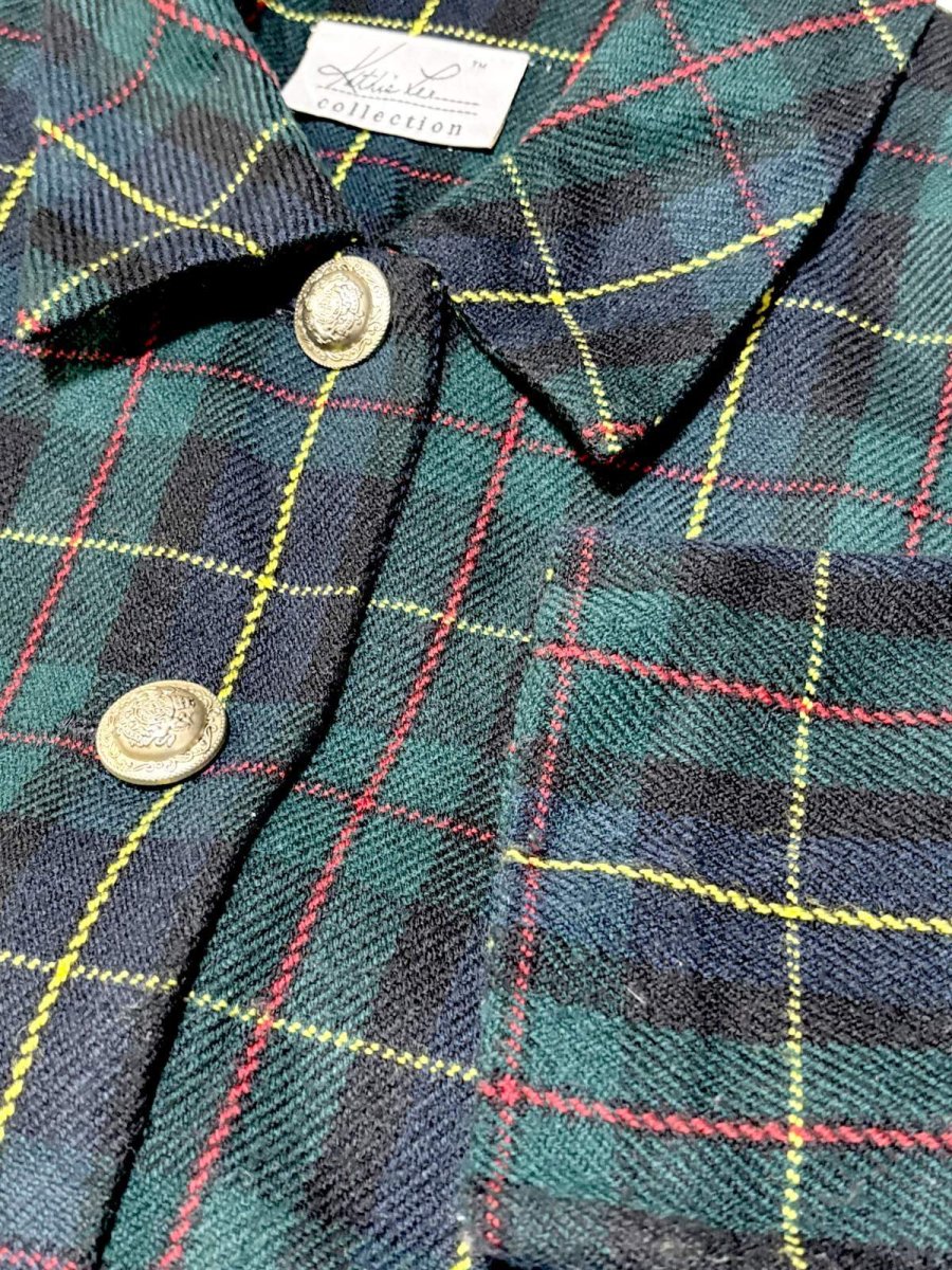 画像9: チェック柄 レトロ USA古着 ヴィンテージジャケット (9)