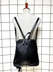 画像3: レザー ブラック レディース レトロ古着 ヴィンテージ 鞄 リュック (3)
