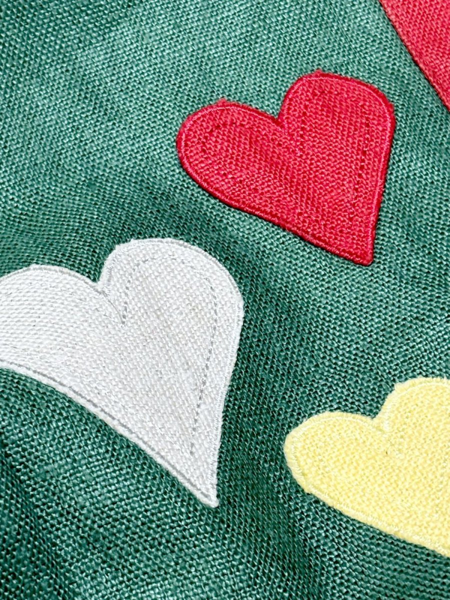 画像11: オーストリア製 Austria リネン パフスリーブ ノーカラー ハートパッチ ディアンドル チロルジャケット ドイツ民族衣装 舞台 演劇 演奏会 フォークダンス オクトーバーフェスト (11)