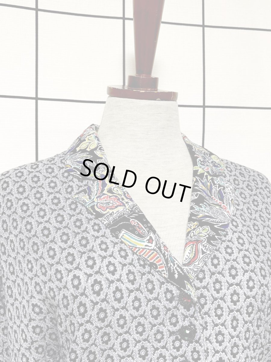 画像5: ショート丈 スフィンクス柄 ドルマンスリーブ レトロ USA古着 ヴィンテージジャケット (5)