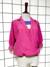 画像3: ボーダー マルチカラー リブ プルオーバー レトロ USA古着 シャツ ヴィンテージトップス (3)