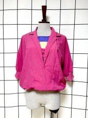 画像1: ボーダー マルチカラー リブ プルオーバー レトロ USA古着 シャツ ヴィンテージトップス (1)