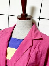 画像4: ボーダー マルチカラー リブ プルオーバー レトロ USA古着 シャツ ヴィンテージトップス (4)