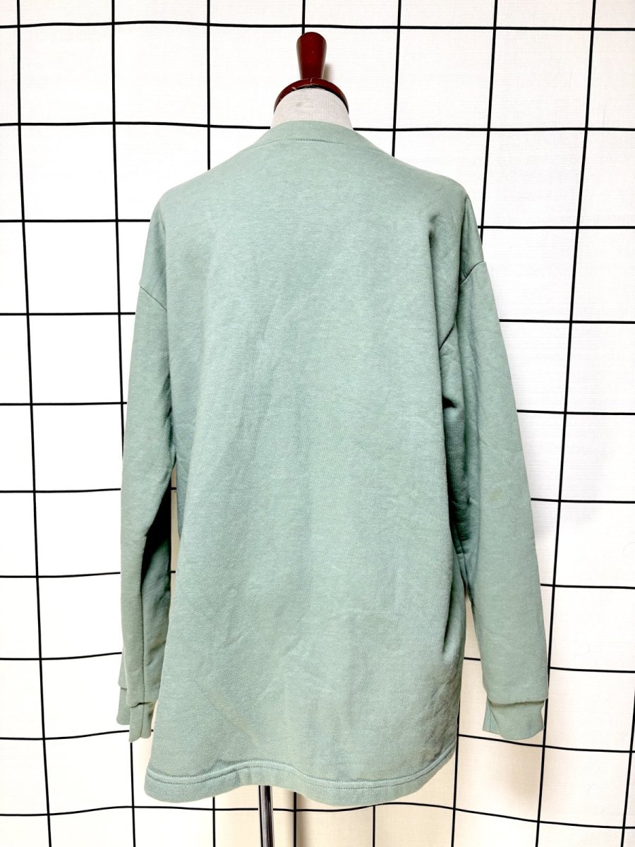 画像2: CANADA製 無地 レトロ 古着 ヴィンテージカーディガン (2)