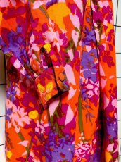 画像8: レトロサイケ 花柄 USA古着 ヴィンテージワンピース (8)