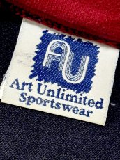 画像11: リーフ柄 ネイビー レトロ USA古着 ヴィンテージカーディガン (11)