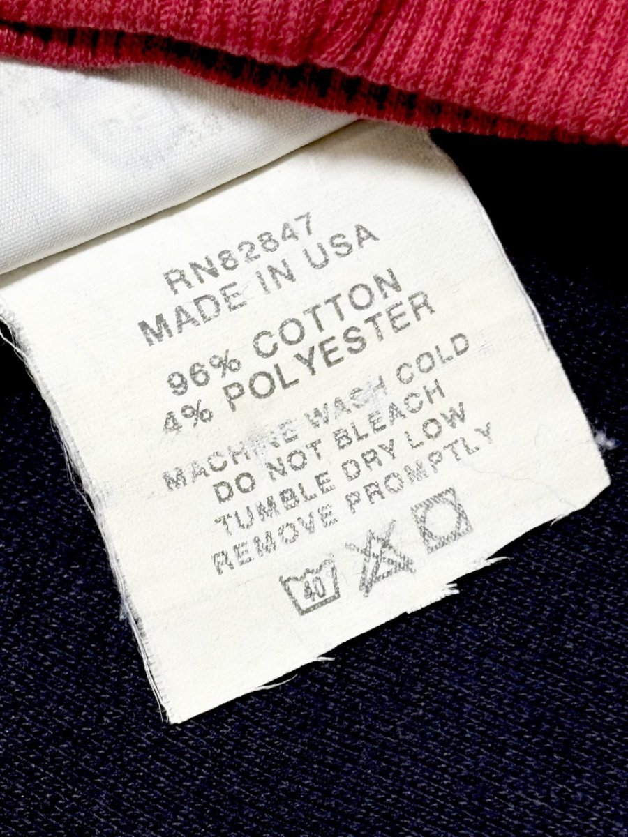 画像12: リーフ柄 ネイビー レトロ USA古着 ヴィンテージカーディガン (12)