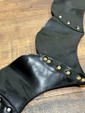 画像6: レトロアンティーク ブラック ヴィンテージ USA 古着 ベルト (6)