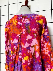 画像3: レトロサイケ 花柄 USA古着 ヴィンテージワンピース (3)