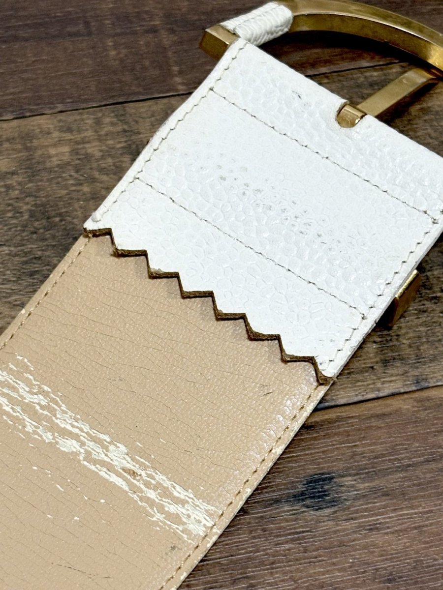 画像10: レトロアンティーク ホワイト ヴィンテージ USA 古着 ベルト (10)