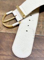 画像4: レトロアンティーク ホワイト ヴィンテージ USA 古着 ベルト (4)
