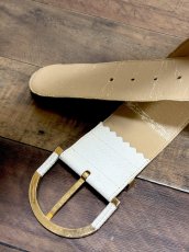 画像5: レトロアンティーク ホワイト ヴィンテージ USA 古着 ベルト (5)