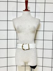 画像2: レトロアンティーク ホワイト ヴィンテージ USA 古着 ベルト (2)