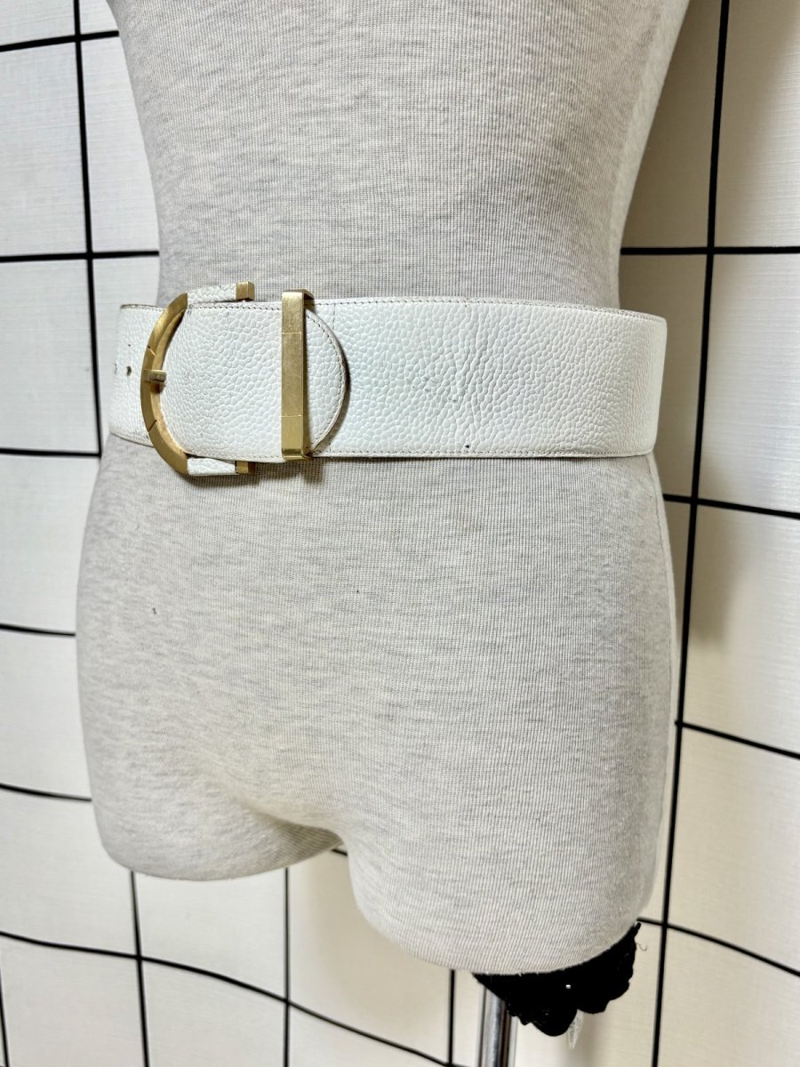 画像1: レトロアンティーク ホワイト ヴィンテージ USA 古着 ベルト (1)