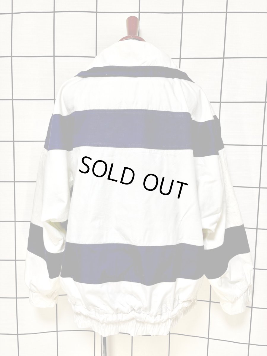 画像2: レトロマリン ホワイト ジップアップ USA古着 ジャンパー ヴィンテージブルゾンジャケット (2)