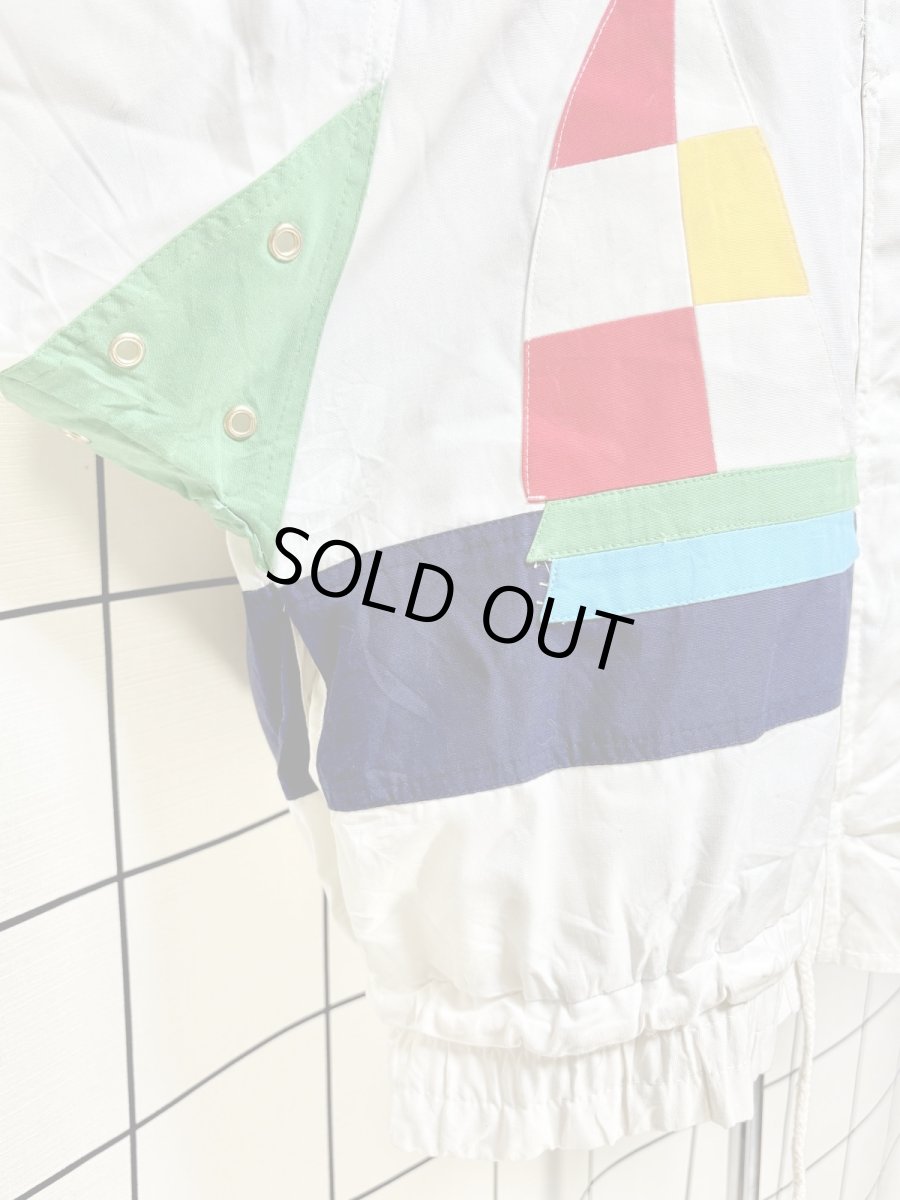 画像7: レトロマリン ホワイト ジップアップ USA古着 ジャンパー ヴィンテージブルゾンジャケット (7)